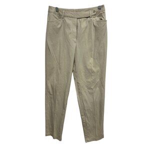 Jones New York Beige Stretch Cotton Pants Size 8